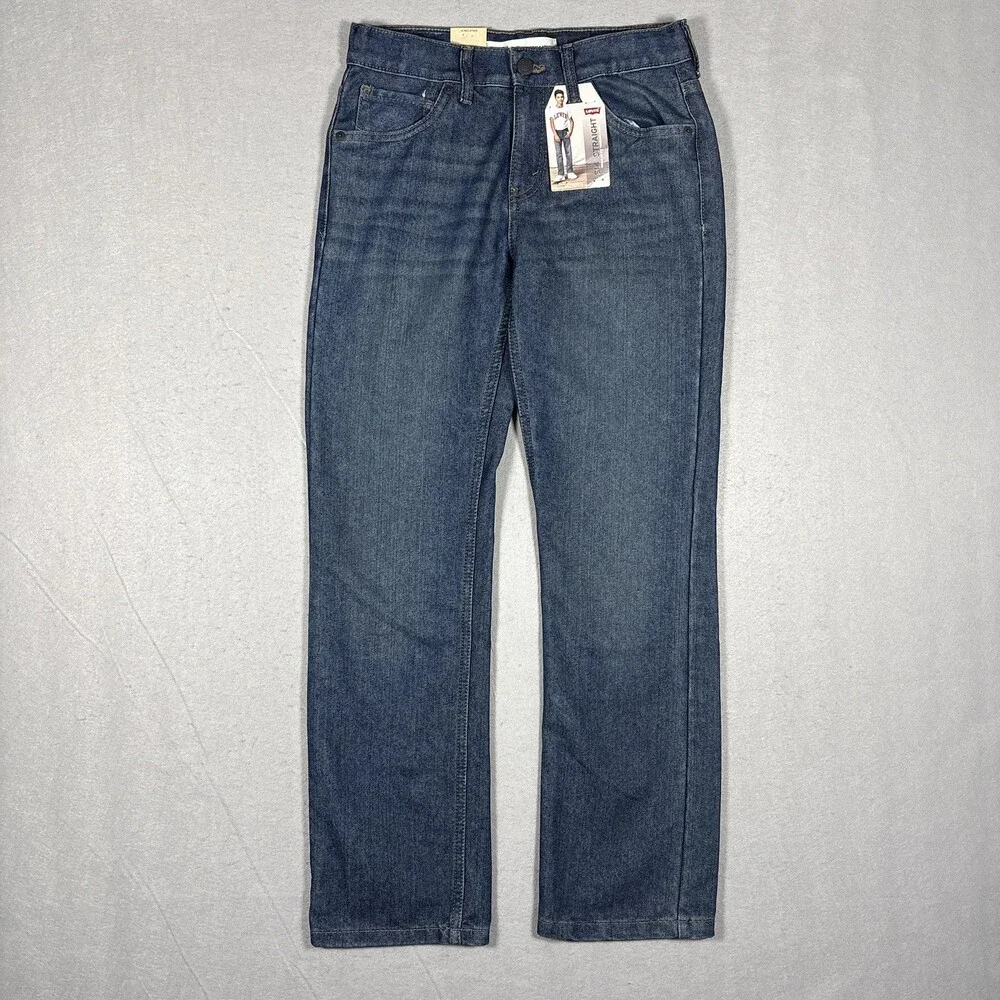 Levis 514 Straight Fit Jeans Boys Reg Red Tab Medium Wash Size: 14R 27x29 NWT